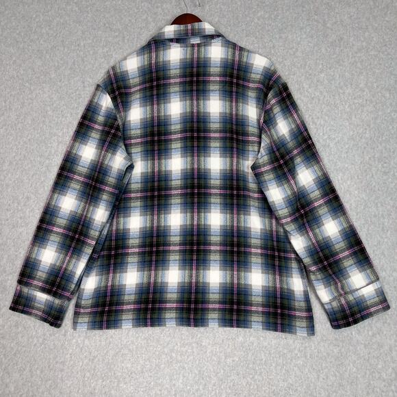 Skims Multi Plaid Gender Inclusive Fleece Sleep Pajama Set Size Small - Picture 8 of 16